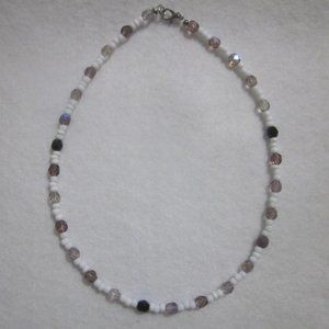 Multi Purple & White Necklace